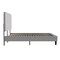 Merrick Lane Remi Platform Bed with Headboard - Upholstered Frame - 14 Wooden Slats - No Box Spring Required